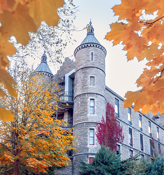 Heritage wing of the former Royal Victoria Hospital in fall